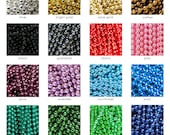 COLORED CHAINS. 50 Petite 1.5mm Colored Ball Chains. Choose Your Colors, Any Mix.