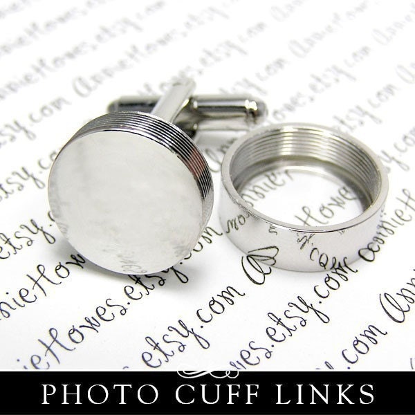 DIY Cuff Links. Something for the Dudes. Create Your Own Photo Cufflinks. Easy to Make. Add Your Own Image. Annie Howes.