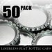 Flat Bottle Caps. 50 Flattened Chrome Bottle Caps without Liners. Annie Howes.