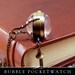 DIY Glass Bubble Pocket Watch Charm in Vintage Bronze. Chain Included. Annie Howes.