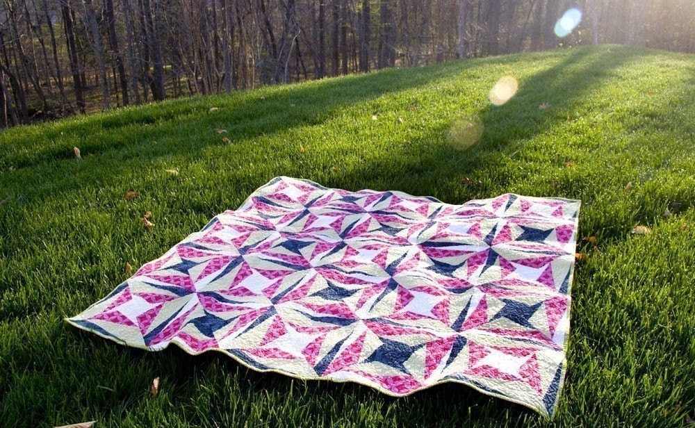 ON SALE -- Raspberry Swirl Quilt