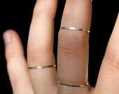 Sterling silver stacking ring -- One Single Ultra Thin ring