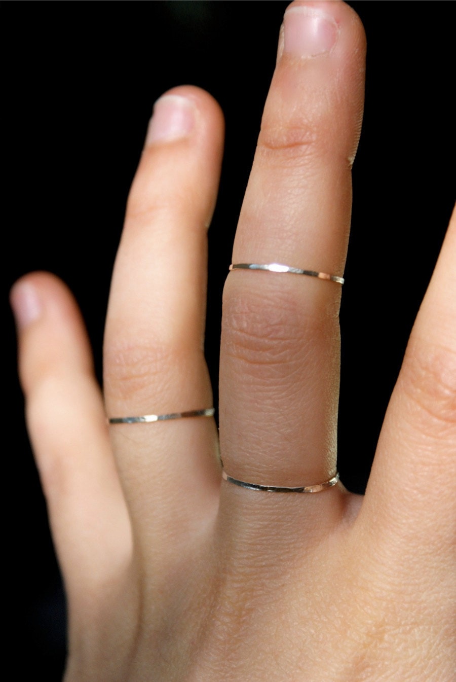 Sterling silver stacking ring -- One Single Ultra Thin ring