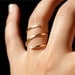 Hammered Spiral ring in Gold