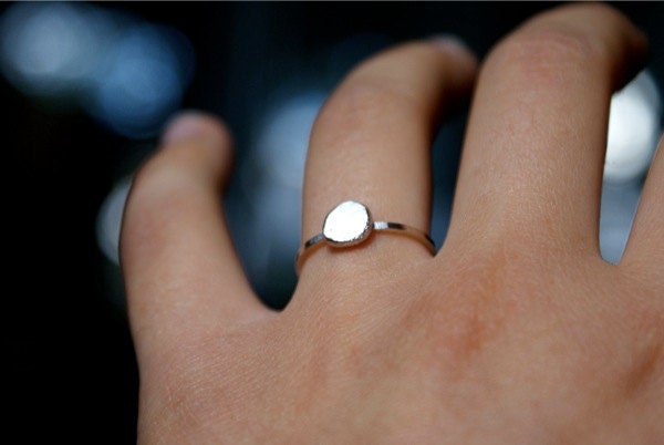 Fine Silver Pebble Ring
