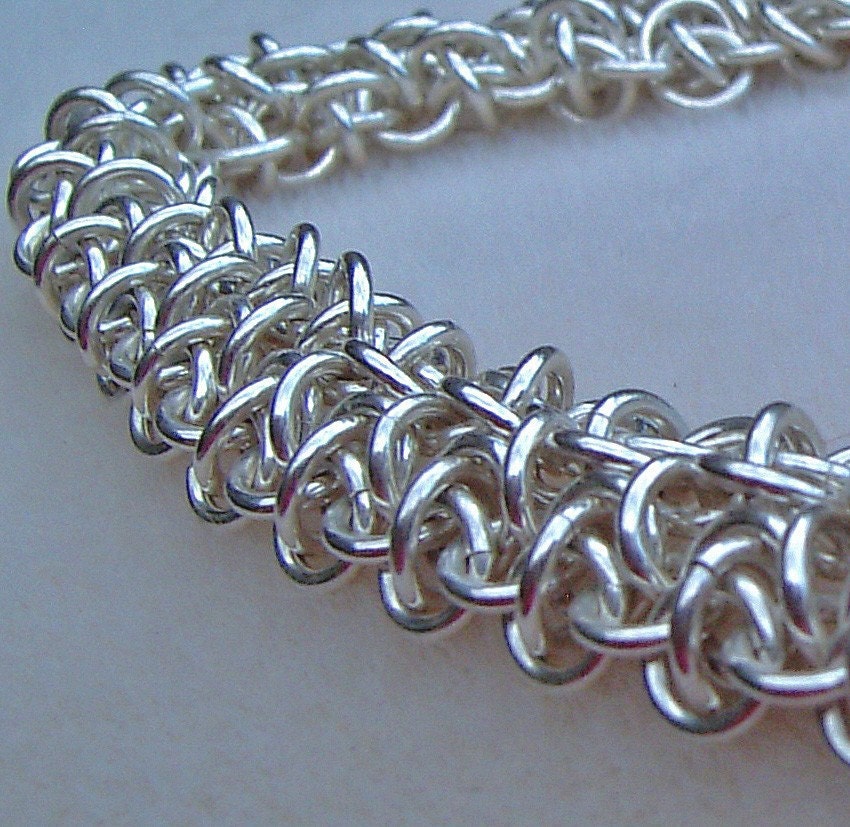 Sterling Silver Lacy Chainmaille Bracelet