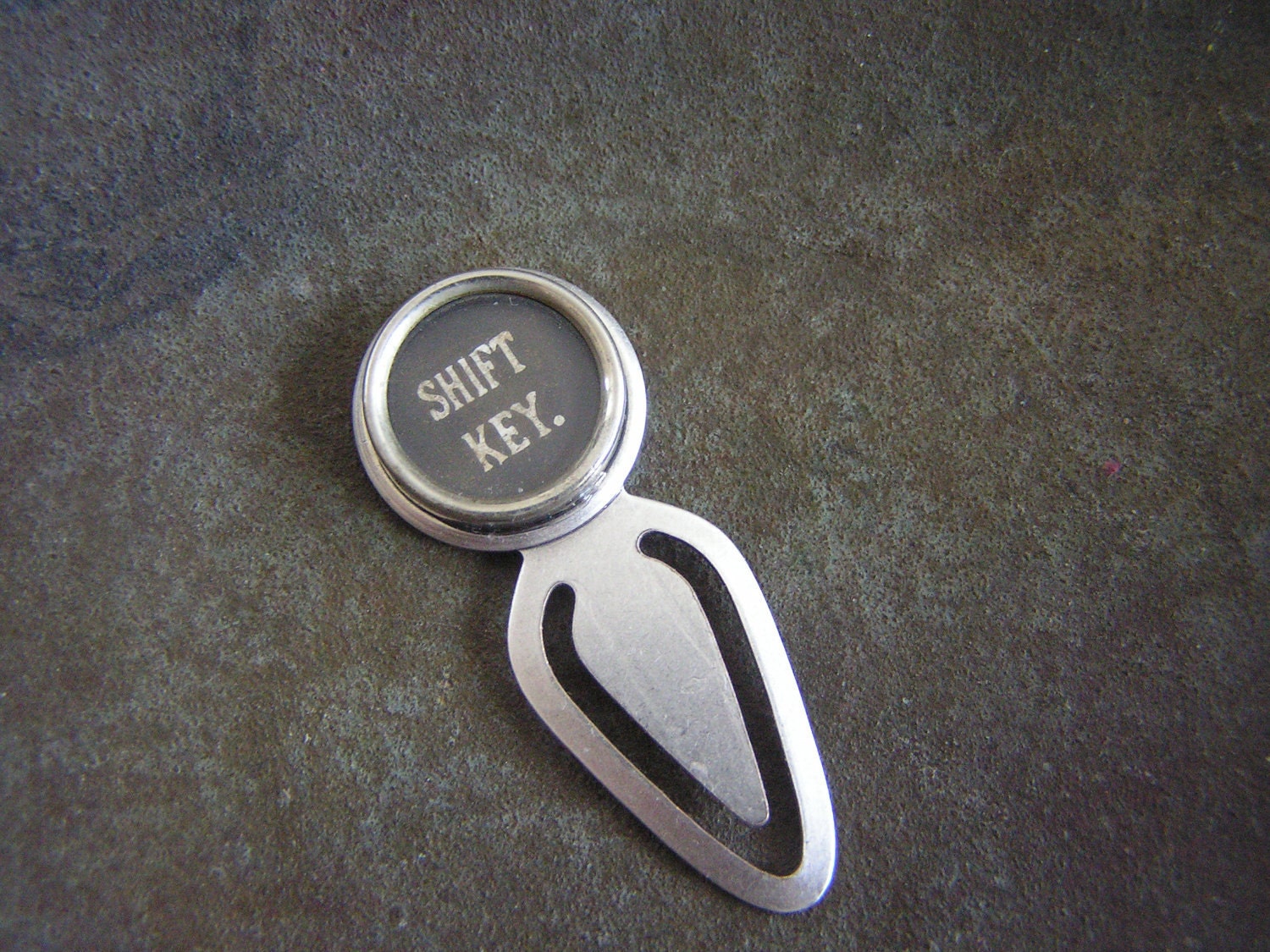 SHIFT KEY in BLACK - Vintage Typewriter Key Bookmark
