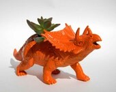 Bright Orange Dinosaur Planter Bright Orange Planter Great for Succulents and Small Cacti