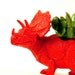 Dinosaur Planter Red Succulent Planter Triceratop Great for Birthdays