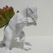 Stark White Minimalist Dinosaur Planter Modern Succulent Planter Wedding Gift Pachycephalosaurus
