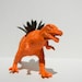 Dinosaur Planter Bright Orange for Succulent Plants Allosaurus