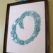 Baby Nursery Art Button Letter Monogram on Silk -- Custom Design Your Own 11"x14" Ready-To-Frame Letter (frame not included)