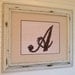 Nursery Art Button Letter Monogram -- Your Baby's Initial on Silk -- Ready-to-Frame for 11"x14" Frame (frame not included)