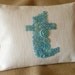 Personalized Button Monogram Pillow -- Your Choice of Button Color -- 12x16 (insert Included)