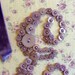 Baby Nursery Lavender Button Monogram on 8"x10" Canvas -- Unique Vintage Style Letter Art