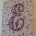 Baby Nursery Lavender Button Monogram on 8"x10" Canvas -- Unique Vintage Style Letter Art