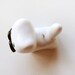 Funny Black Mustache White Cat Charm