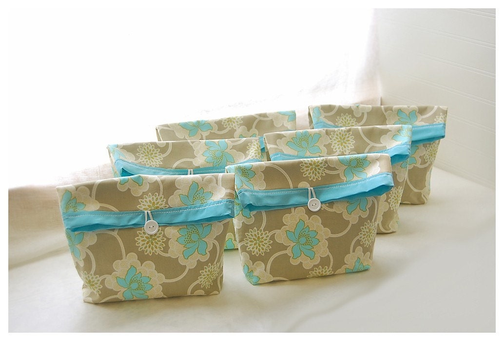 Custom purses and bags: Clutch Set 6  Party Favor Bridesmaids Custom Large Pouch Wedding Make Up Bags Design Your Own tagt team