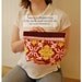 Handmade Makeup Bag, Orange blue Clutch Purse, Travel, Beach Wedding Accessory, Summer Wedding, Gift Under 25, Bridesmaid Gift