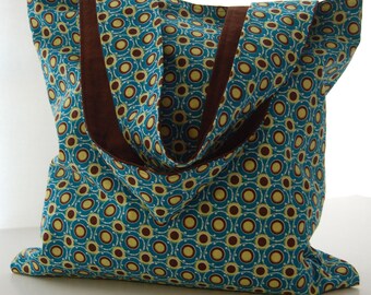 Tote Blue Brown - Shoulder Bag