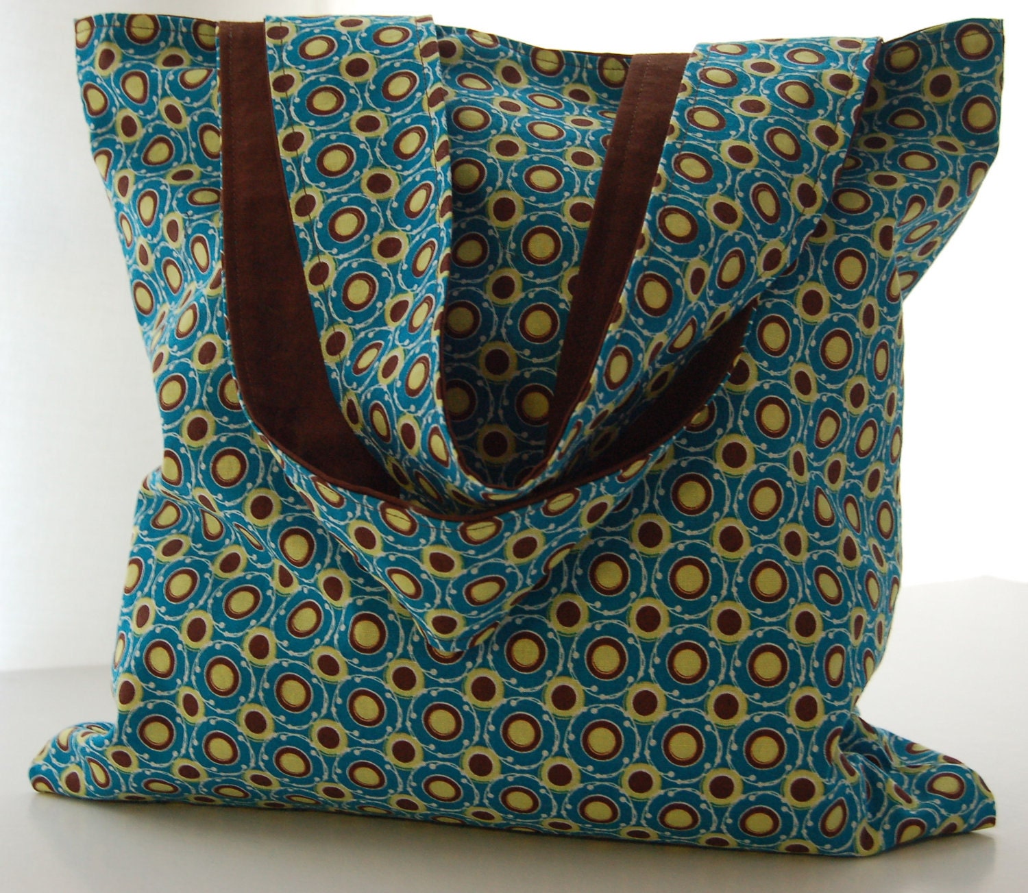 Tote Blue Brown - Shoulder Bag