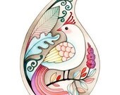 Tropical bird illustration