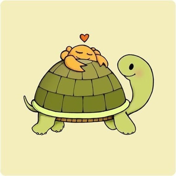 Baby boy shower gift -" I feel safe with you" turtle and crab nursery wall art 8x10
