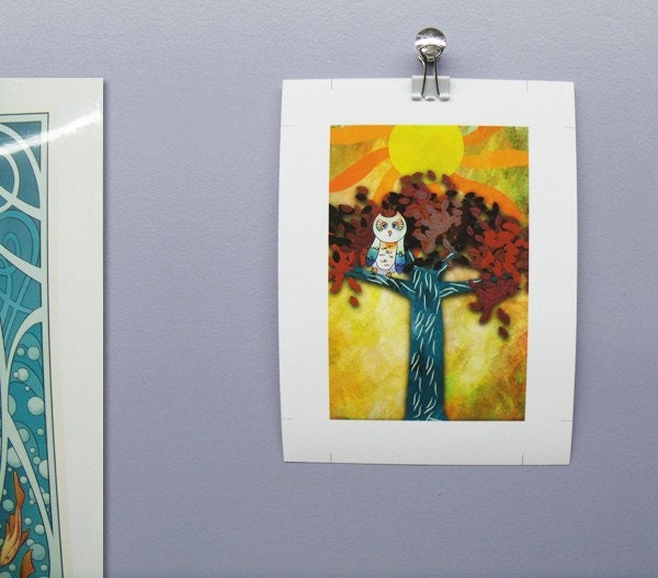 Owl in the Afternoon -  4x6 Giclee Art Print