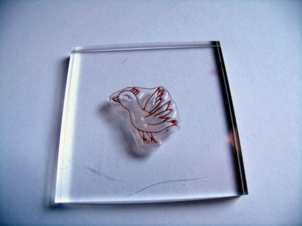 Handmade Bird Clear Stamp - Bird - my original artwork