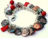 Grandma's Bracelet - Custom Bracelet with Photos - up to 12 Charms