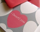 I heart you- valentines cards set of 6