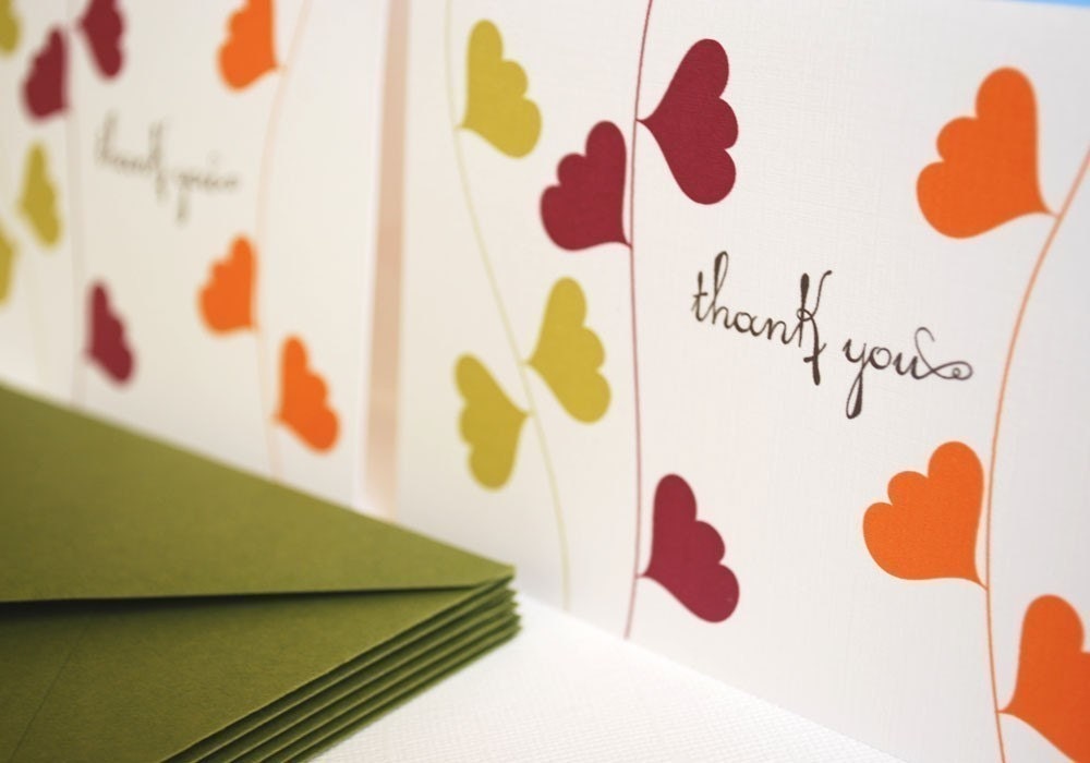 Vines- thank you cards, set of 6