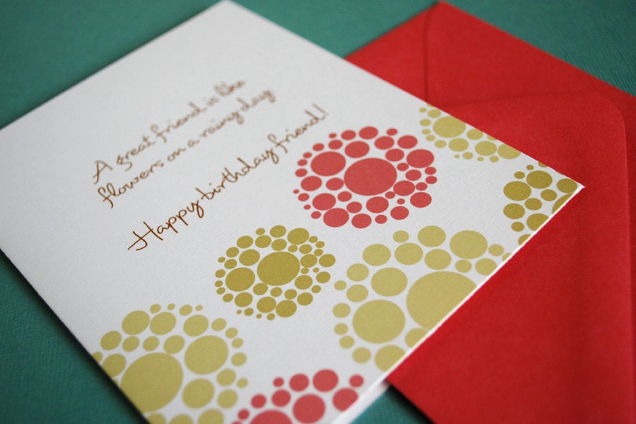 Birthday Friend- single greeting card
