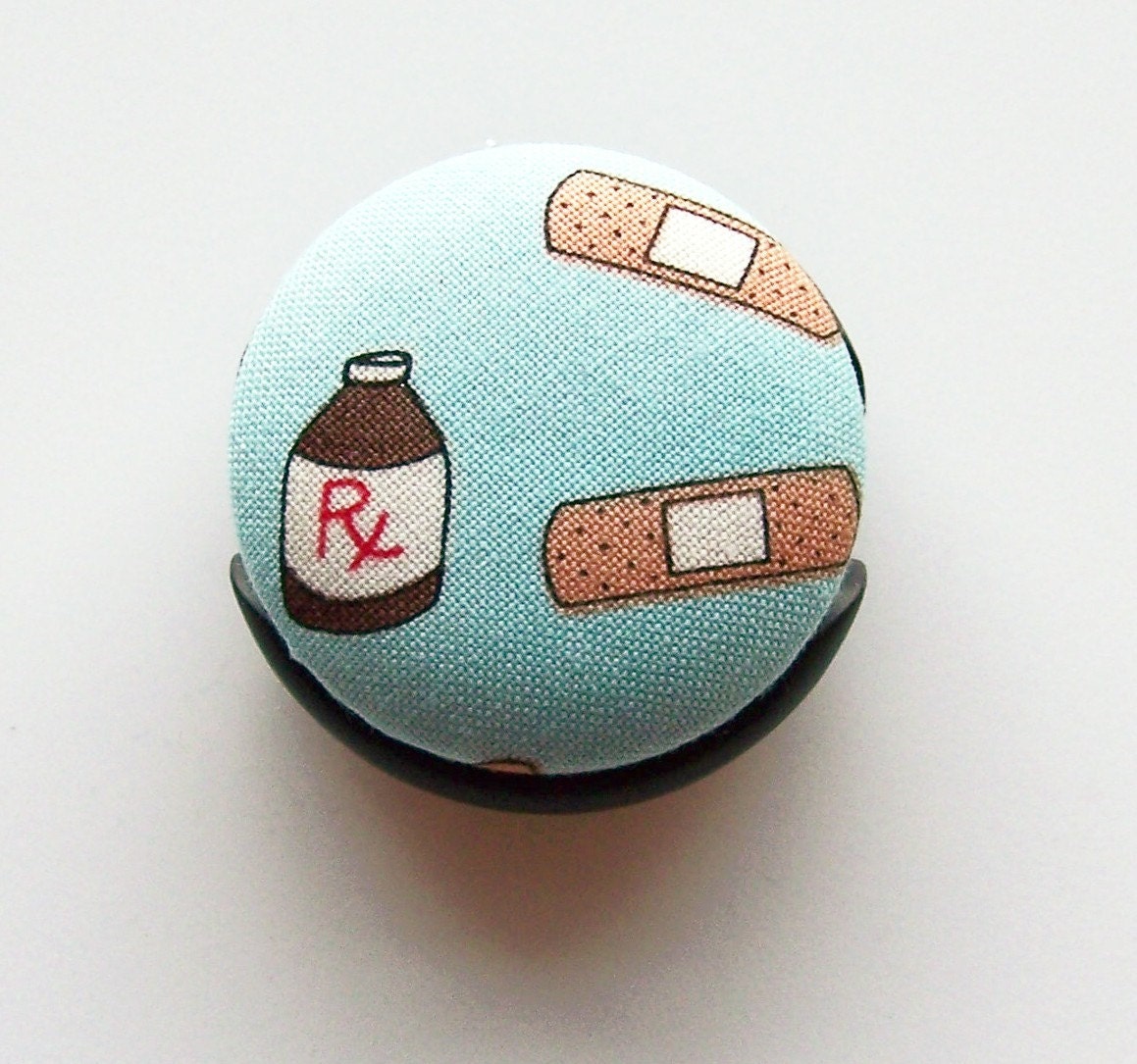 Fabric Covered Button Stethoscope ID Tag