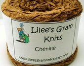 Chenille yarn, Rayon yarn, hand painted yarn, hand dyed yarn - Teddy 330 yards