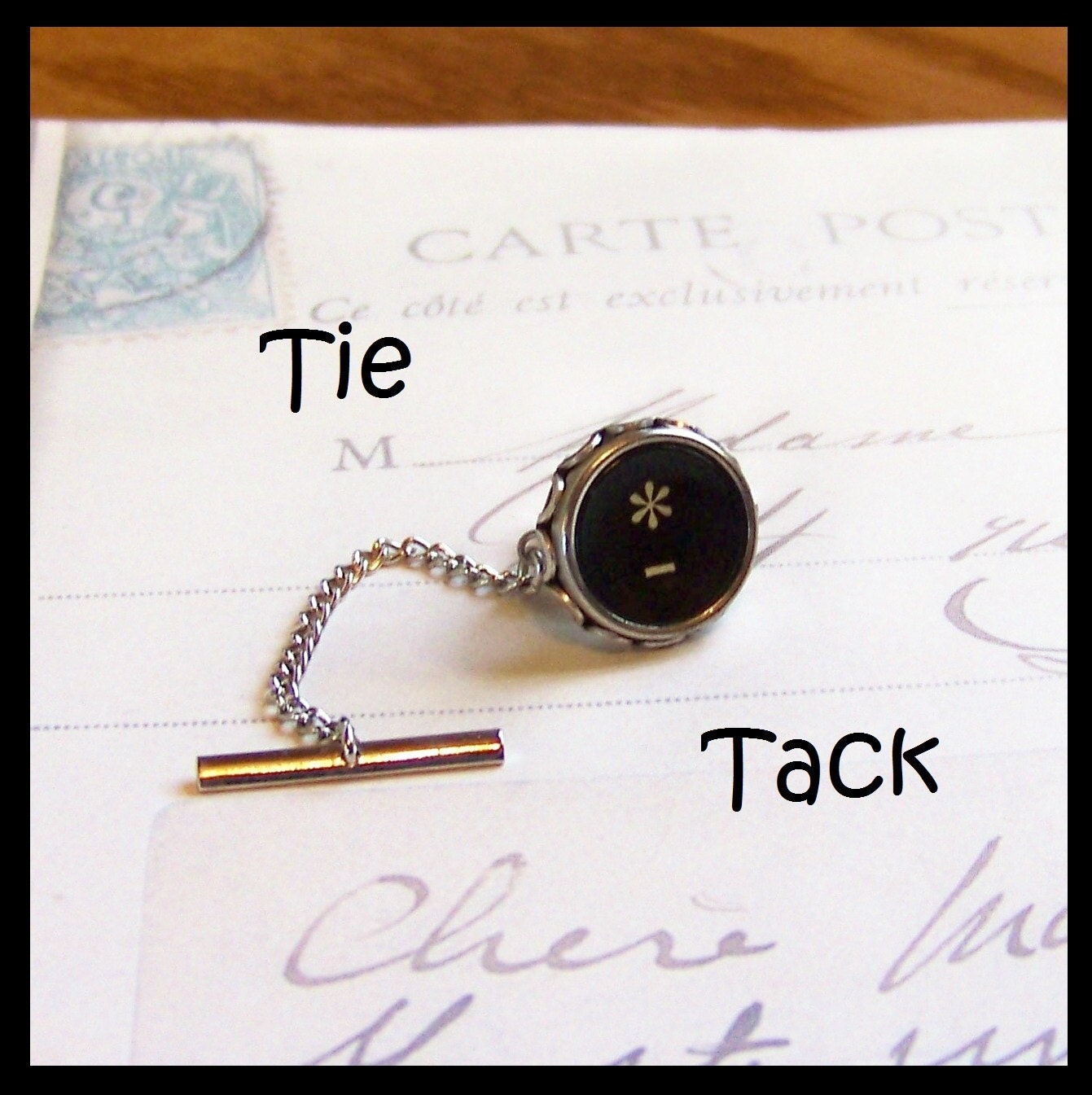 Vintage Typewriter Key Tie Tack Asterick