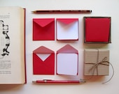Red and White Mini Stationery Set