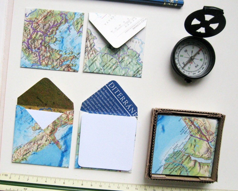 World Map - Mini Stationery Set