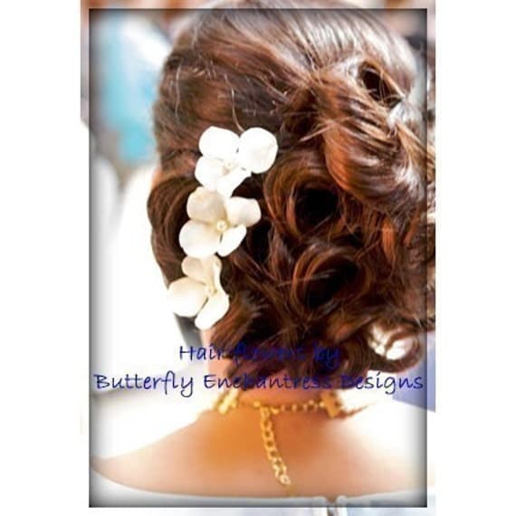 Wedding Hair Accessories, Bridal Hair Pins, Hair Flowers - 6 Pearl Ivory Hydrangea Bridal Hairpins