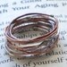 Simply Skinny Sterling Silver and Copper Stacking Rings - Set of 14