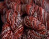 Hand Dyed Yarn, Wool/Mohair Yarn, Reds, Browns, Grey, 'Red Earth'