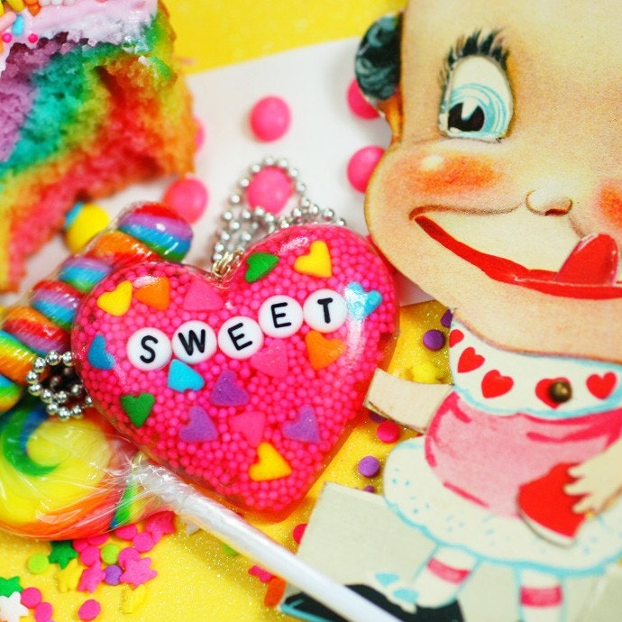 A True Sweetheart - Resin Sprinkles Necklace