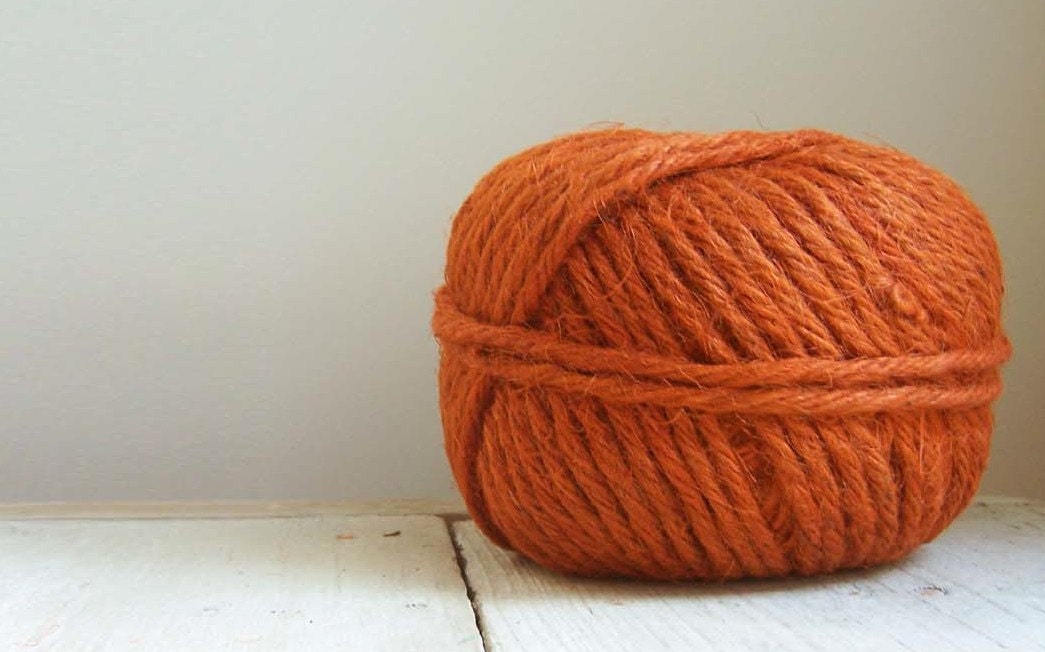 Vintage Rusty Orange Macrame Jute - 70 yds - 5 Ply