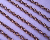 10 Feet Antique Copper Cable Chain, for Necklaces, Bracelets, Earrings, Pendants, Glass, Scrabble Tiles, Domino Tiles, Charms