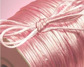 8 Yards Of Baby Pink 2mm Nylon Satin Rattail or Rat Tail Cord For Necklace Pendants And Bracelets
