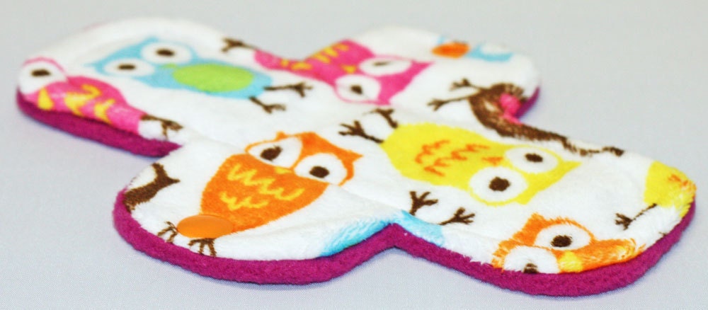6 Inch Rainbow Owls Minky Mini Liner with Fleece Back - Original Width