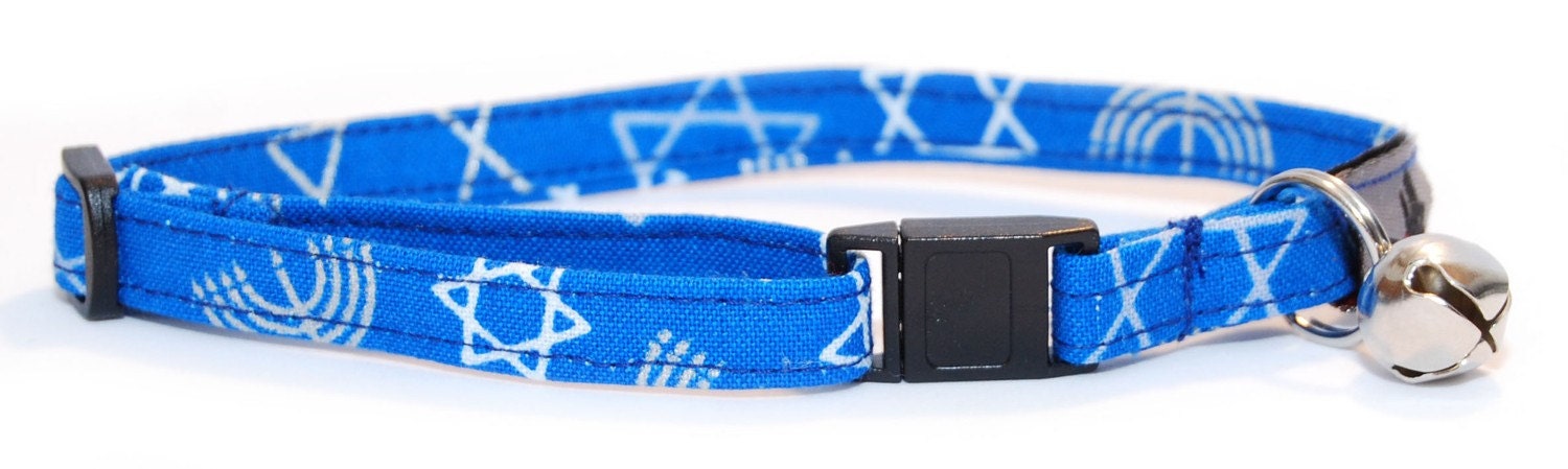 Hanukah Kitty Cat Collar