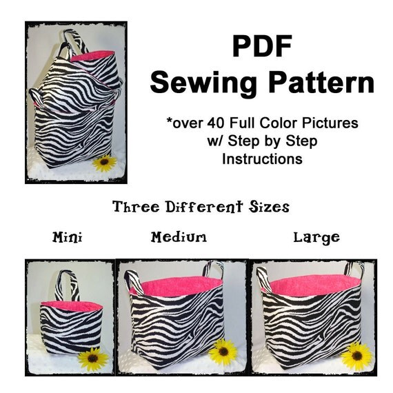 Fabric Organizer Bin PDF Sewing Pattern Tutorial Three by izzykroo