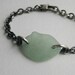 Beach Glass Sea Glass Sterling Silver Bracelet - Summer Memory