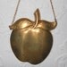 Vintage brass apple necklace